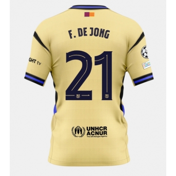 Barcelona Frenkie de Jong #21 Maglia Gara Trasferta Repliche 2025-26 Maniche Corte
